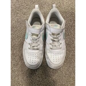 Nike Court Vision Low TD White Teal Casual Sneakers Kids Size 3Y DV5457 102